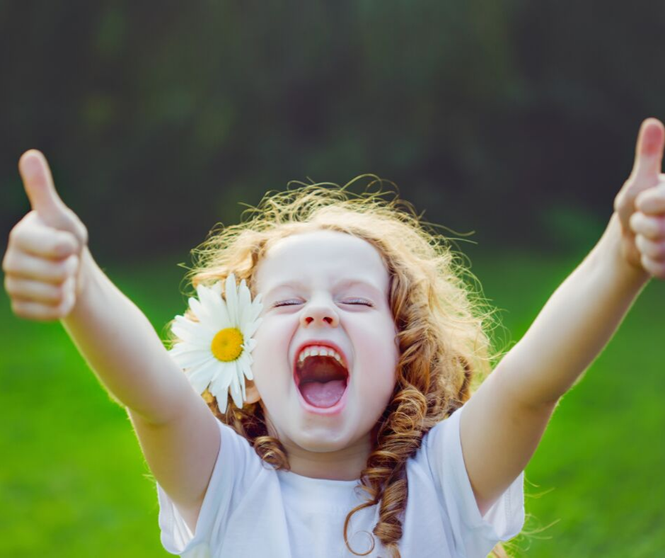 blij meisje